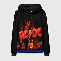 Толстовка-худи мужская AC/DC Flame, цвет: 3D-синий