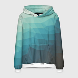 Толстовка-худи мужская Геометрия, цвет: 3D-белый