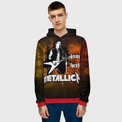 Толстовка-худи мужская Metallica: James Hetfield, цвет: 3D-красный — фото 2