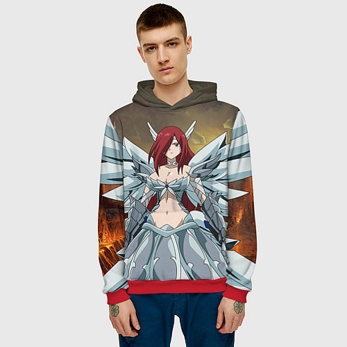 Мужская толстовка Fairy tail / 3D-Красный – фото 3