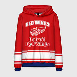 Толстовка-худи мужская Detroit red wings, цвет: 3D-синий