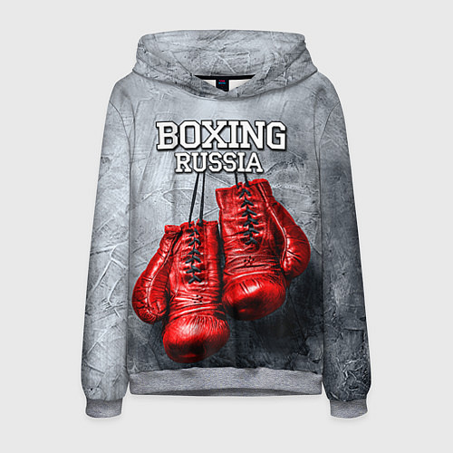Мужская толстовка Boxing Russia / 3D-Меланж – фото 1