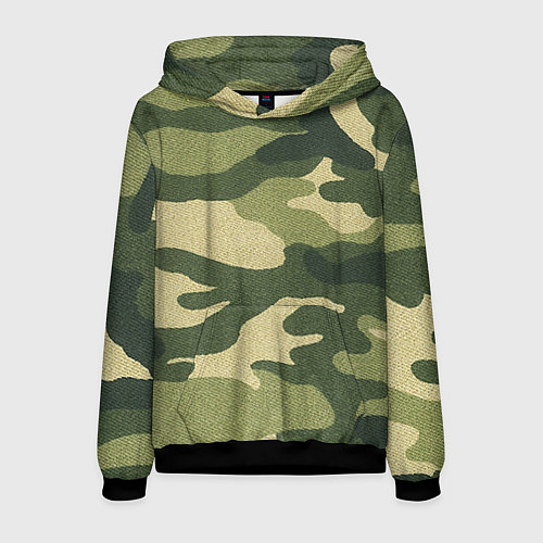 Мужская толстовка Хаки / 3D-Черный – фото 1