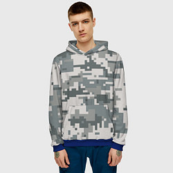 Толстовка-худи мужская Камуфляж, цвет: 3D-синий — фото 2