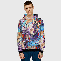 Толстовка-худи мужская Как у Мэтт Тейлора с девушками, цвет: 3D-черный — фото 2