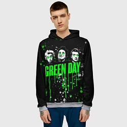 Толстовка-худи мужская Green Day: Acid Colour, цвет: 3D-меланж — фото 2