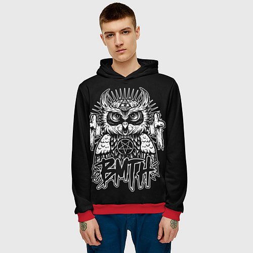 Мужская толстовка BMTH Owl / 3D-Красный – фото 3