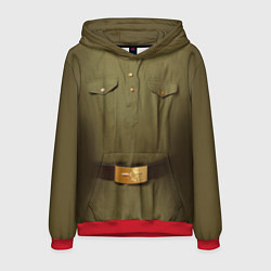 Толстовка-худи мужская Униформа солдата, цвет: 3D-красный