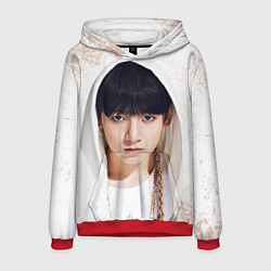 Толстовка-худи мужская Jeon Jung Kook, цвет: 3D-красный