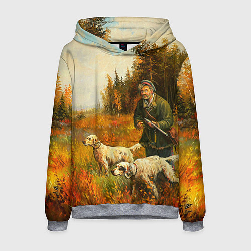 Мужская толстовка Охота на утку / 3D-Меланж – фото 1