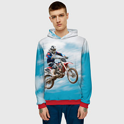 Толстовка-худи мужская Эндуро, цвет: 3D-красный — фото 2