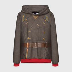 Толстовка-худи мужская Шинель, цвет: 3D-красный