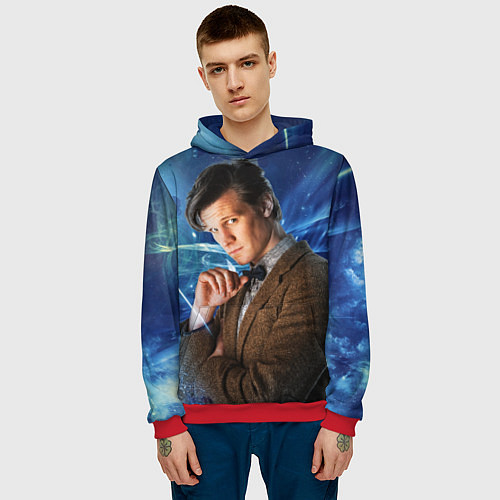 Мужская толстовка 11th Doctor Who / 3D-Красный – фото 3