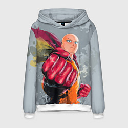 Толстовка-худи мужская One Punch Man Fist, цвет: 3D-белый