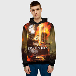 Толстовка-худи мужская Dark Souls War, цвет: 3D-черный — фото 2
