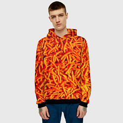 Толстовка-худи мужская Морковь, цвет: 3D-черный — фото 2