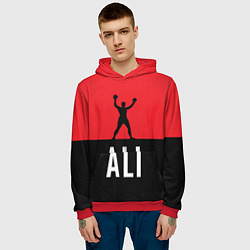 Толстовка-худи мужская Ali Boxing, цвет: 3D-красный — фото 2