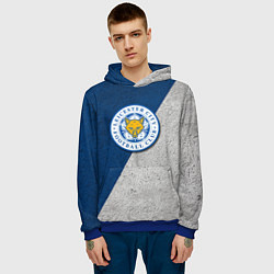 Толстовка-худи мужская Leicester City FC, цвет: 3D-синий — фото 2