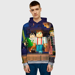 Толстовка-худи мужская Minecraft Men's, цвет: 3D-меланж — фото 2