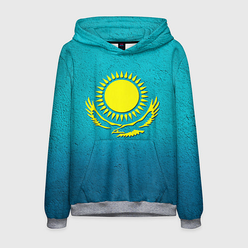 Мужская толстовка Флаг Казахстана / 3D-Меланж – фото 1
