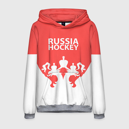 Мужская толстовка Russia Hockey / 3D-Меланж – фото 1