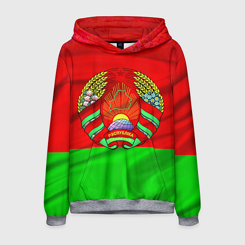 Мужская толстовка Белорусский герб / 3D-Меланж – фото 1