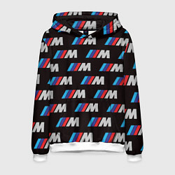 Толстовка-худи мужская BMW M, цвет: 3D-белый
