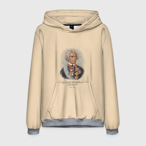 Мужская толстовка Александр Суворов 1730-1800 / 3D-Меланж – фото 1