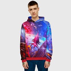 Толстовка-худи мужская Mass effect, цвет: 3D-красный — фото 2