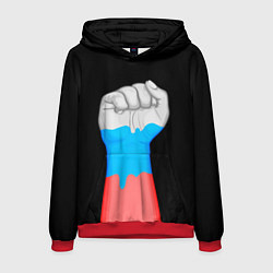 Толстовка-худи мужская Русский кулак, цвет: 3D-красный