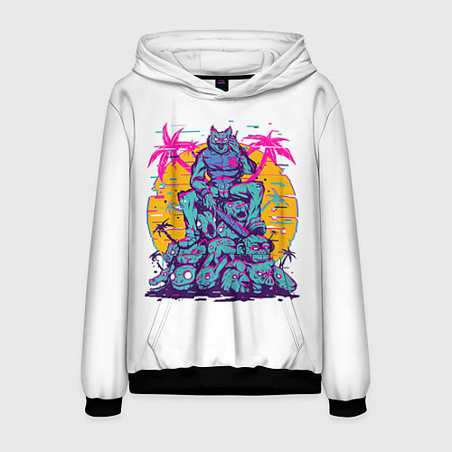 Мужская толстовка Hotline Miami: Throne / 3D-Черный – фото 1