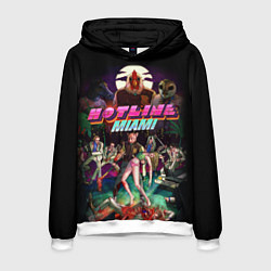 Толстовка-худи мужская Hotline Miami, цвет: 3D-белый