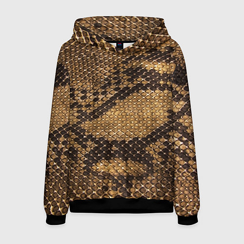 Мужская толстовка Змеиная кожа / 3D-Черный – фото 1