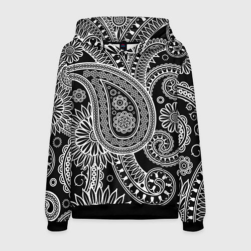 Мужская толстовка Paisley / 3D-Черный – фото 1