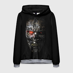 Толстовка-худи мужская Terminator Skull, цвет: 3D-меланж
