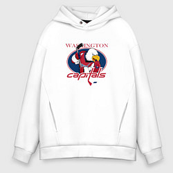 Толстовка оверсайз мужская Washington Capitals Hockey, цвет: белый