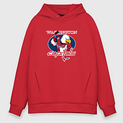 Толстовка оверсайз мужская Washington Capitals Hockey, цвет: красный