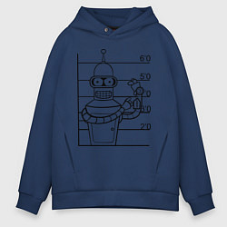 Толстовка оверсайз мужская Bender Wanted, цвет: тёмно-синий