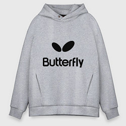 Толстовка оверсайз мужская Butterfly Logo, цвет: меланж