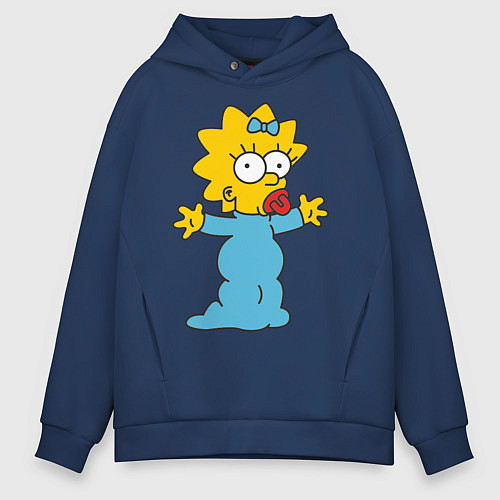 Мужское худи оверсайз Maggie Simpson / Тёмно-синий – фото 1