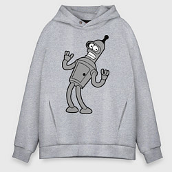 Толстовка оверсайз мужская Bender Error, цвет: меланж