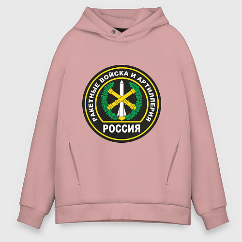 Мужское худи оверсайз РВиА / Пыльно-розовый – фото 1