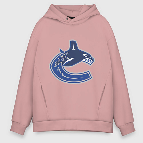 Мужское худи оверсайз Vancouver Canucks / Пыльно-розовый – фото 1
