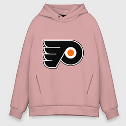 Толстовка оверсайз мужская Philadelphia Flyers, цвет: пыльно-розовый