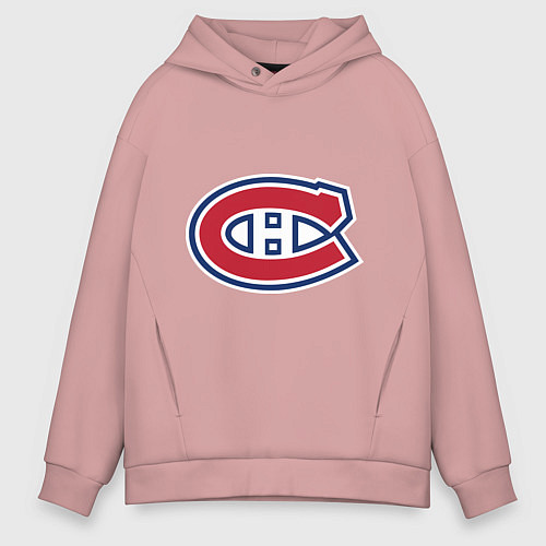 Мужское худи оверсайз Montreal Canadiens / Пыльно-розовый – фото 1