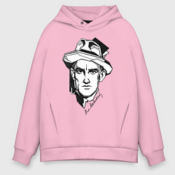 Толстовка оверсайз мужская Маяковский, цвет: светло-розовый
