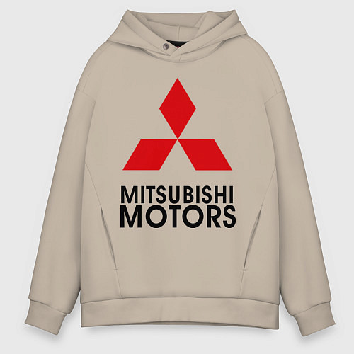 Мужское худи оверсайз Mitsubishi / Миндальный – фото 1