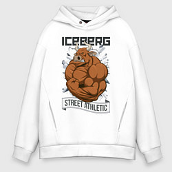 Толстовка оверсайз мужская Iceberg: Street Athletic, цвет: белый