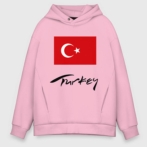 Мужское худи оверсайз Turkey / Светло-розовый – фото 1