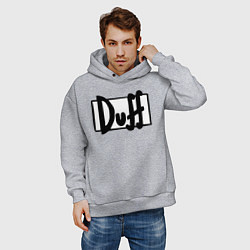 Толстовка оверсайз мужская Duff, цвет: меланж — фото 2